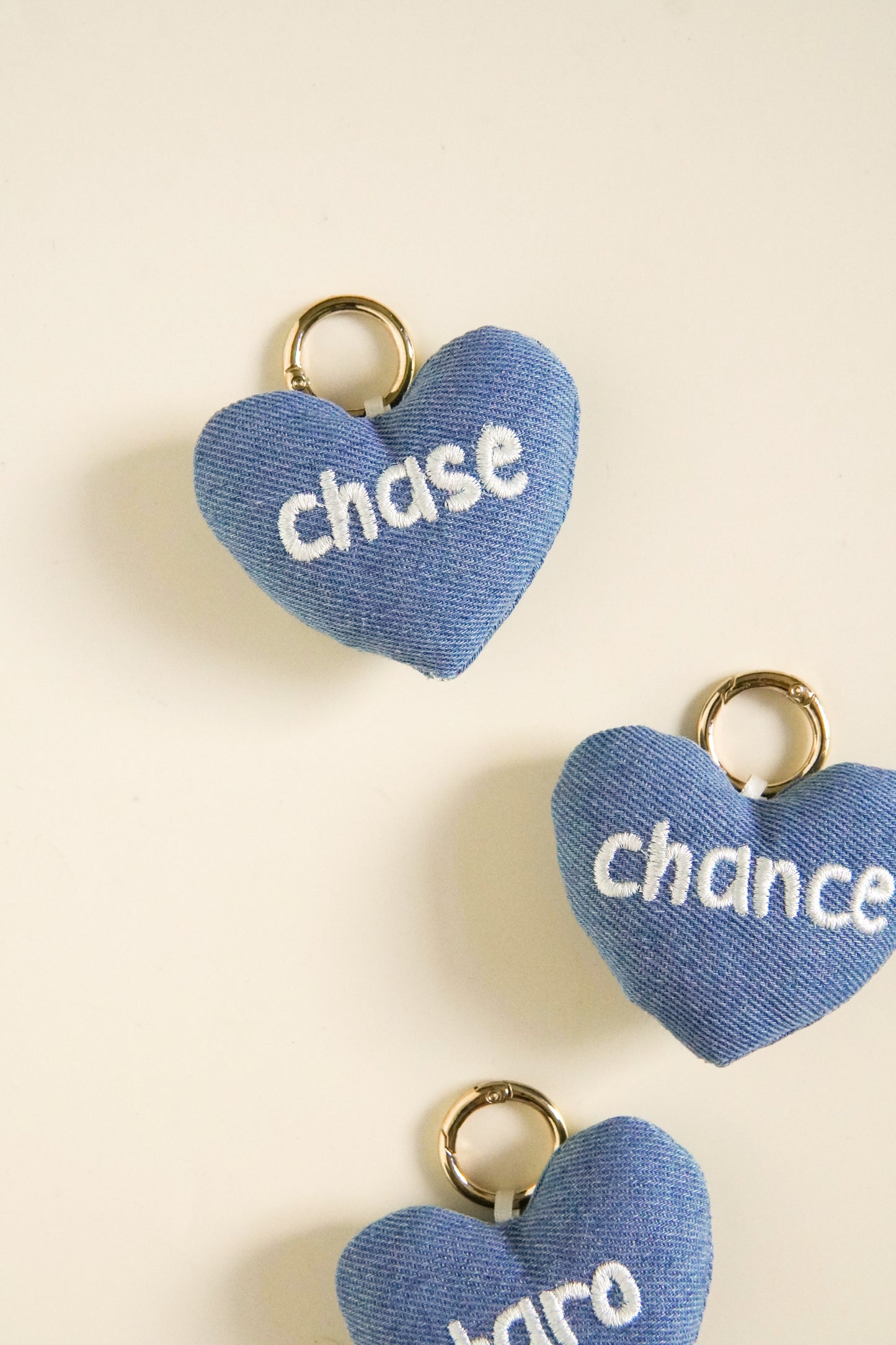 Amor Denim Heart Tag