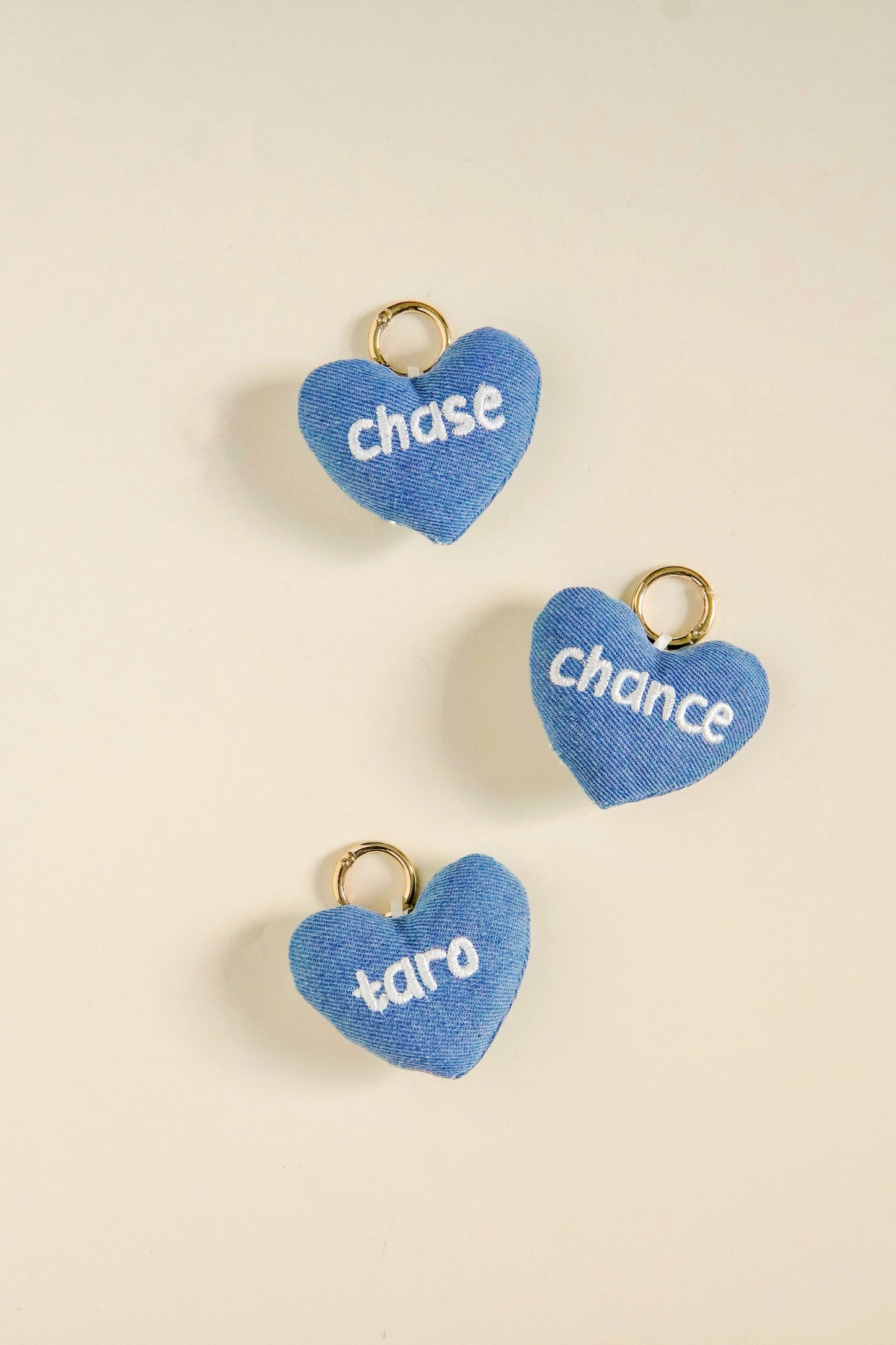 Amor Denim Heart Tag